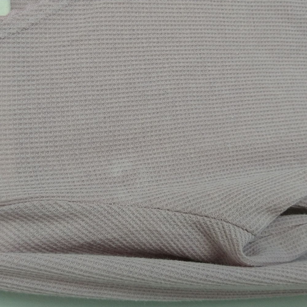 Freshman Lavender Lightweight Waffle-Knit Long-Sleeve Crop Top - Picture 7 of 8